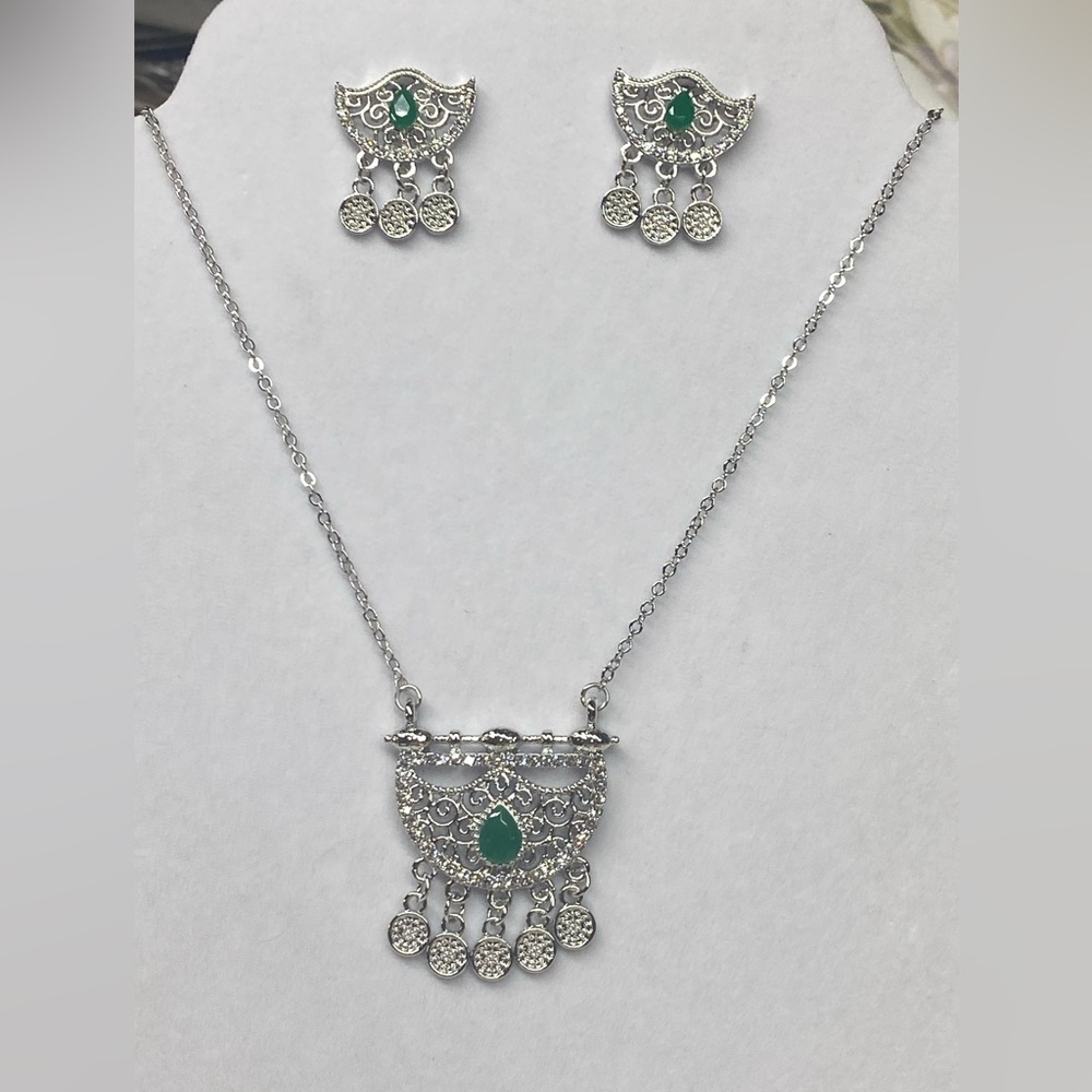 Egyptian inspired silver necklace set